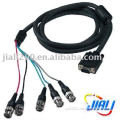 2 Meter Male HD15 / VGA to 5-BNC Connector Cable